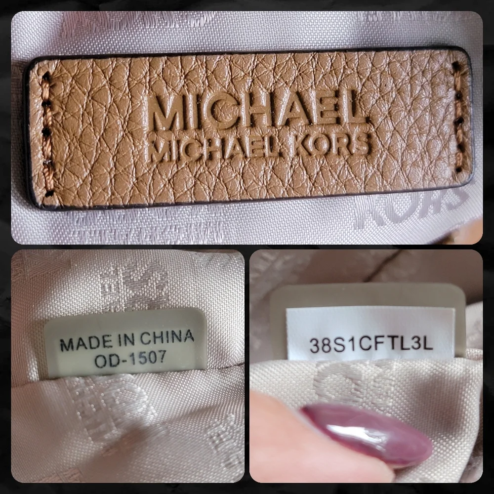 Michael Kors Fulton Hobo Tan Pebbled Leather Shoulder Bag